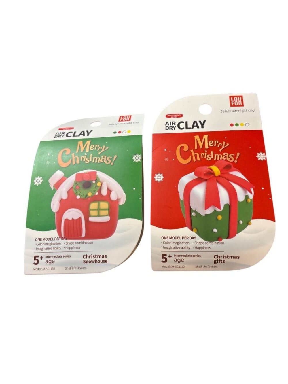Merry Christmas Air Dry Clay 2 Set For Kids 5+ Years Christmas Snowhouse & Gifts